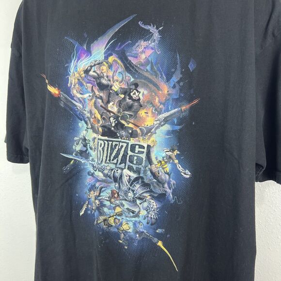 Blizzard Shirt Men 2X Black Short Sleeve Blizz Con Anaheim 2014 Graphic Tee - Picture 6 of 14